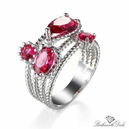 July Ruby Birthstone Ring - Birthmonth Deals