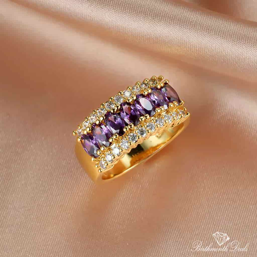 February Amethyst Birthstone Ring - Birthmonth Deals