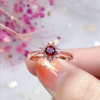 January Garnet Birthstone Ring - Birthmonth Deals