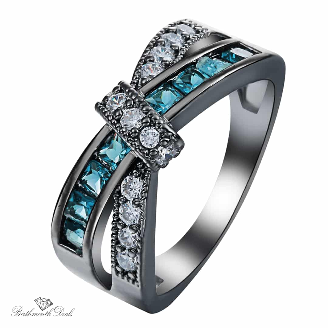 March Aquamarine Birthstone Ring - Birthmonth Deals