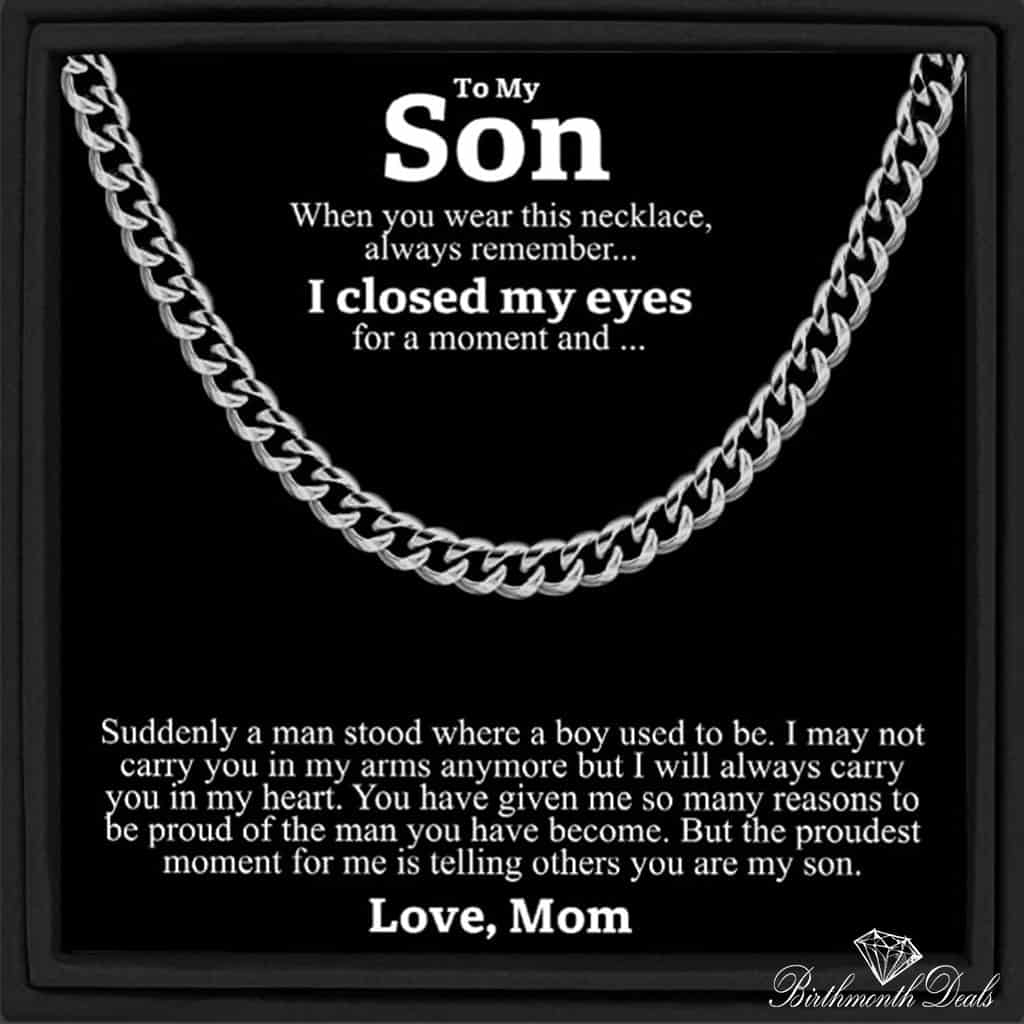 To My Son- Cuban Link Necklace - Birthmonth Deals