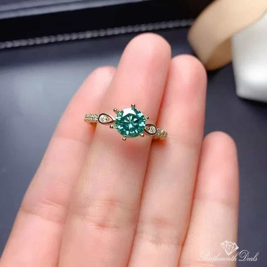 March Aquamarine Birthstone Ring - Birthmonth Deals