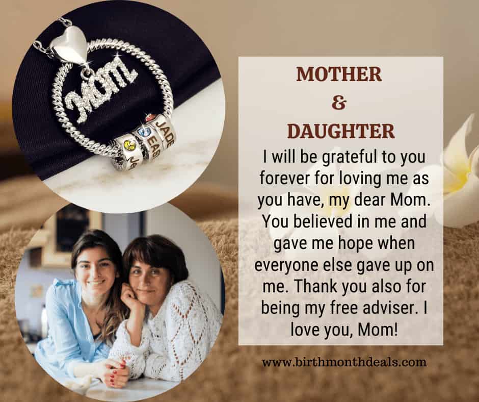 Personalized Carved MOM Pendant - Birthmonth Deals