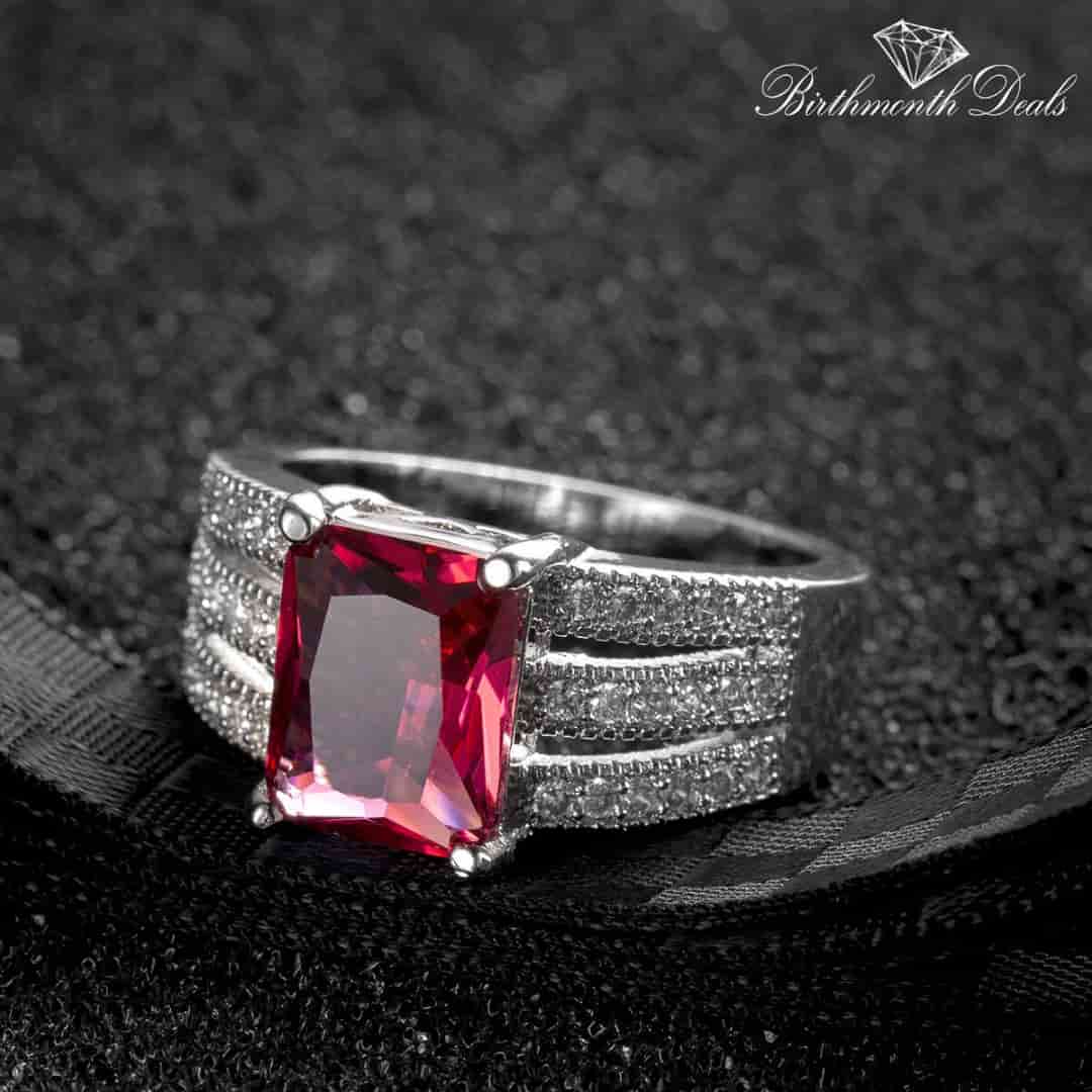 July Ruby Birthstone Ring - Birthmonth Deals