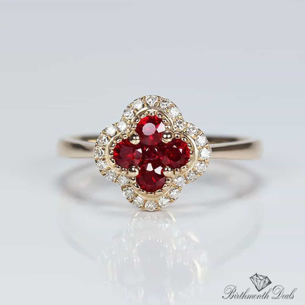 July Ruby Birthstone Ring - Birthmonth Deals