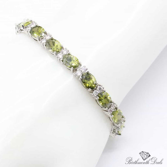 August Peridot Birthstone Bracelet - Birthmonth Deals