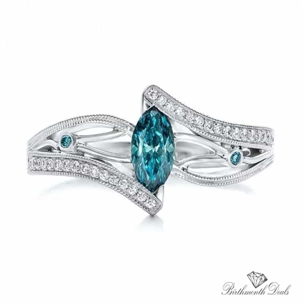 March Aquamarine Birthstone Ring - Birthmonth Deals