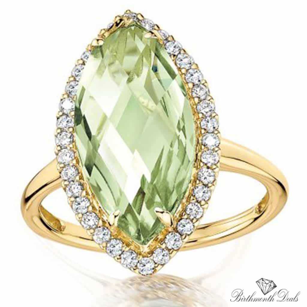 August Peridot Birthstone Ring - Birthmonth Deals