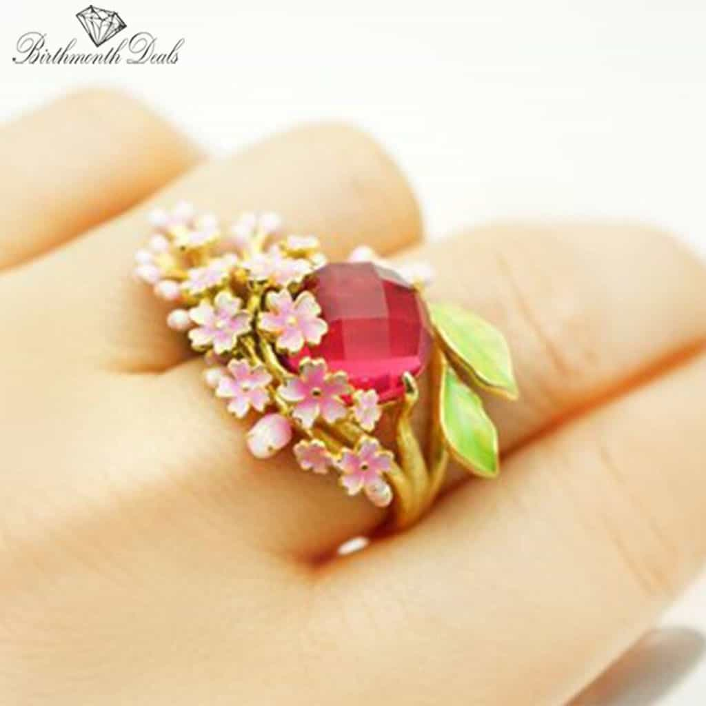 July Ruby Birthstone Ring - Birthmonth Deals