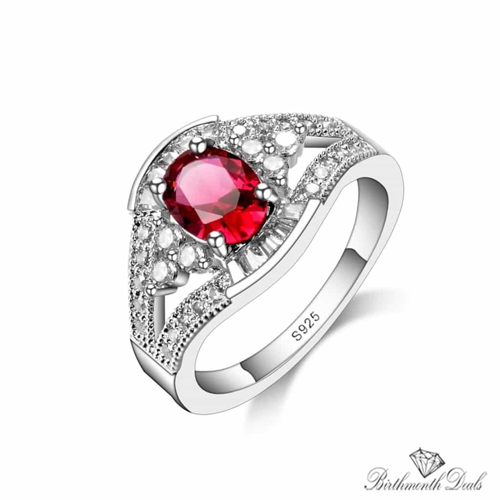 July Ruby Birthstone Ring - Birthmonth Deals