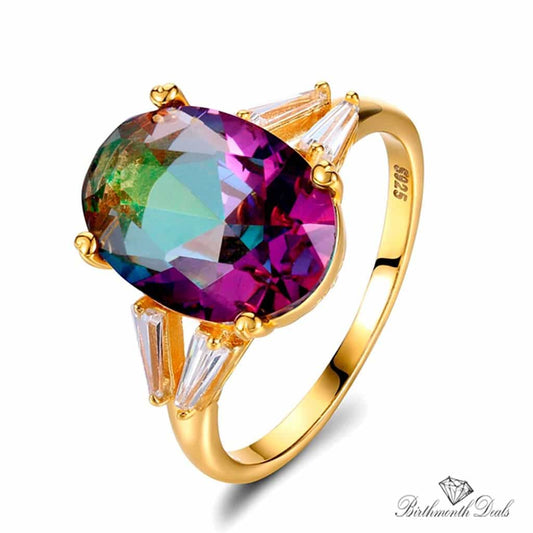 June Alexandrite Birthstone Ring - Birthmonth Deals