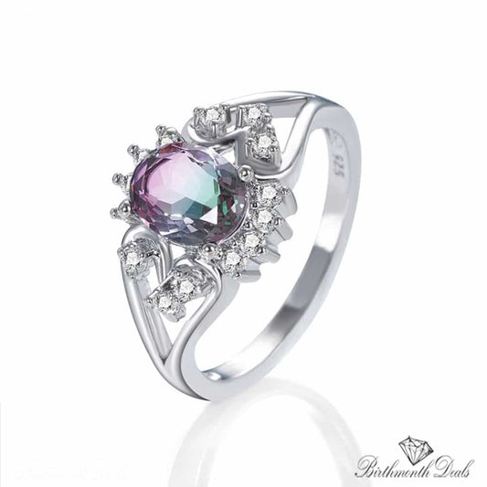 June Alexandrite Birthstone Ring - Birthmonth Deals