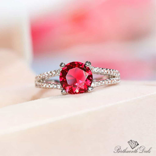 July Ruby Birthstone Ring - Birthmonth Deals