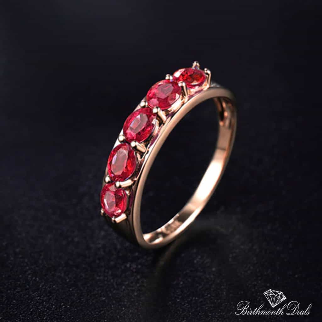 July Ruby Birthstone Ring - Birthmonth Deals