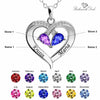2 Color Water Drop Shape Birthstone Necklace - Birthmonth Deals