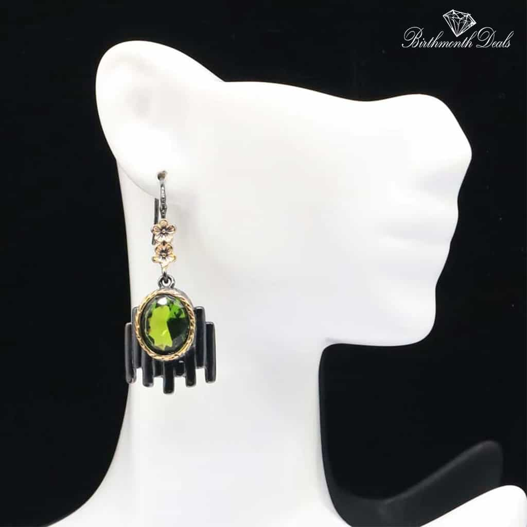 August Peridot Earrings And Pendant - Birthmonth Deals