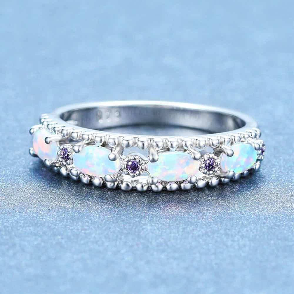 October Opal Birthstone Ring - Birthmonth Deals