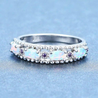 October Opal Birthstone Ring - Birthmonth Deals