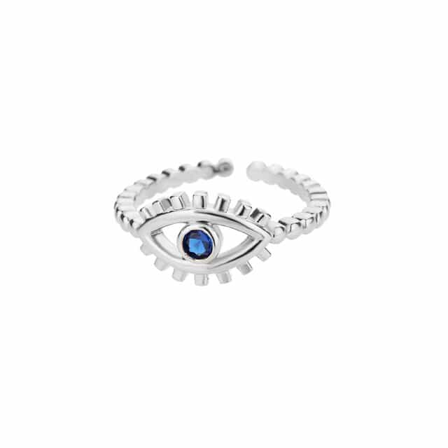 Adjustable Stainless Evil Eye Ring Collection - Birthmonth Deals