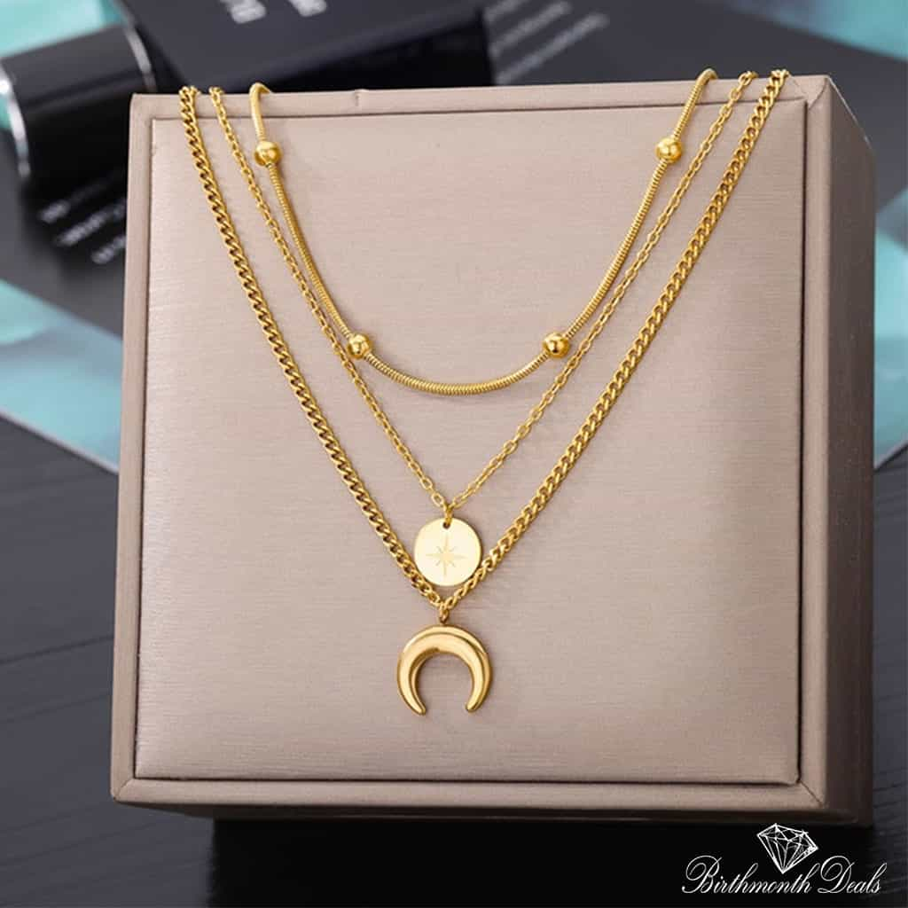 Stainless Gold Necklace Collection - Birthmonth Deals