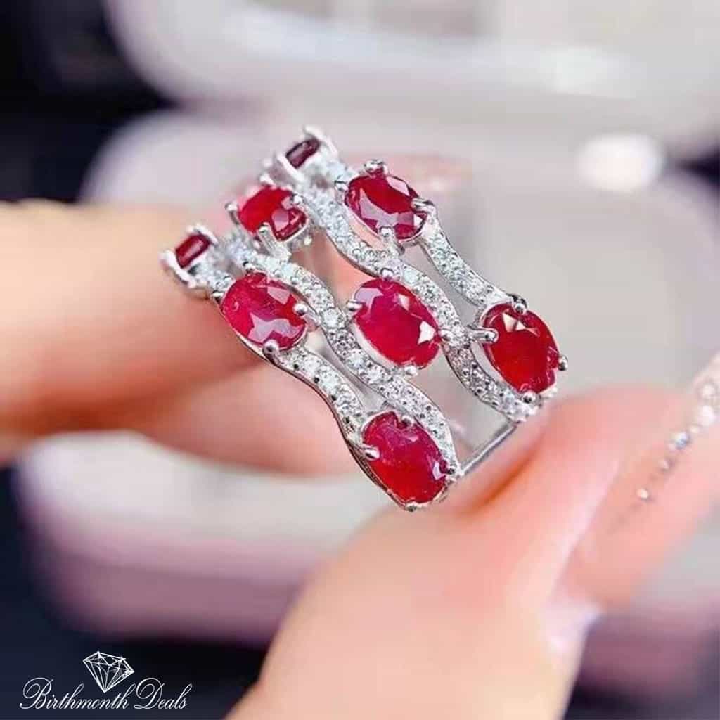 July Ruby Birthstone Ring - Birthmonth Deals
