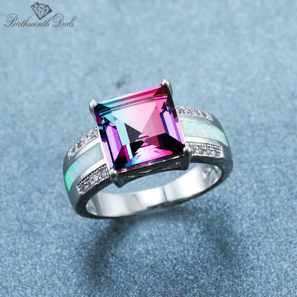 June Alexandrite Birthstone Ring - Birthmonth Deals