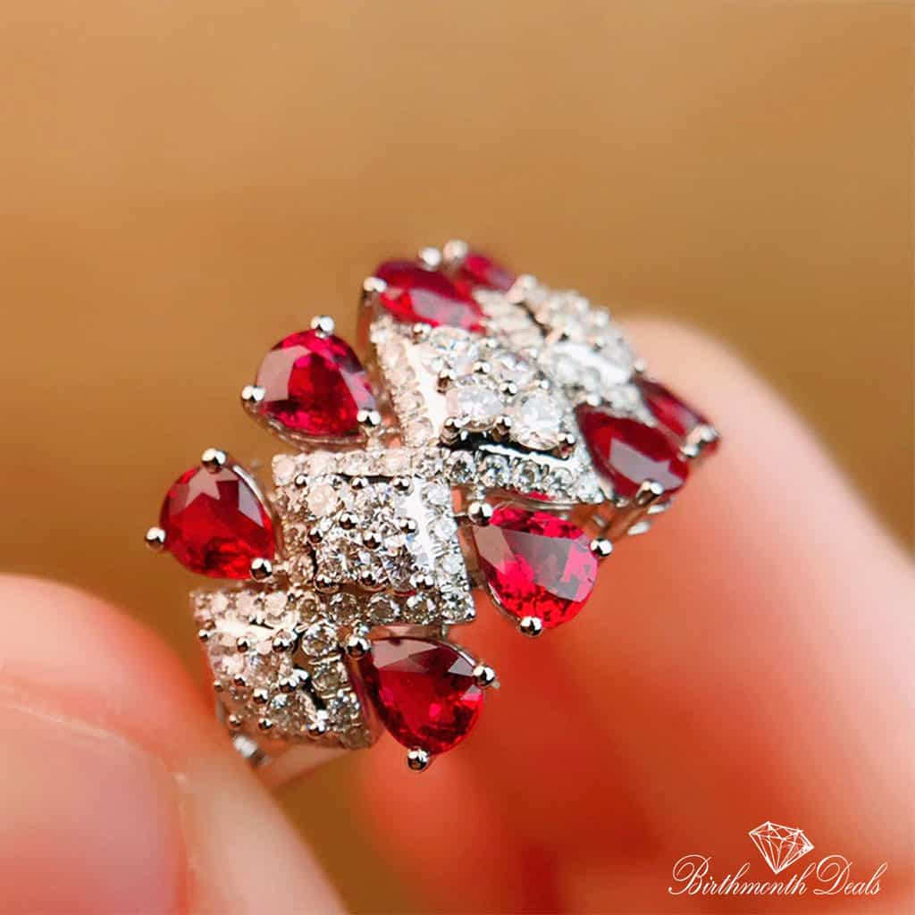 July Ruby Birthstone Ring - Birthmonth Deals