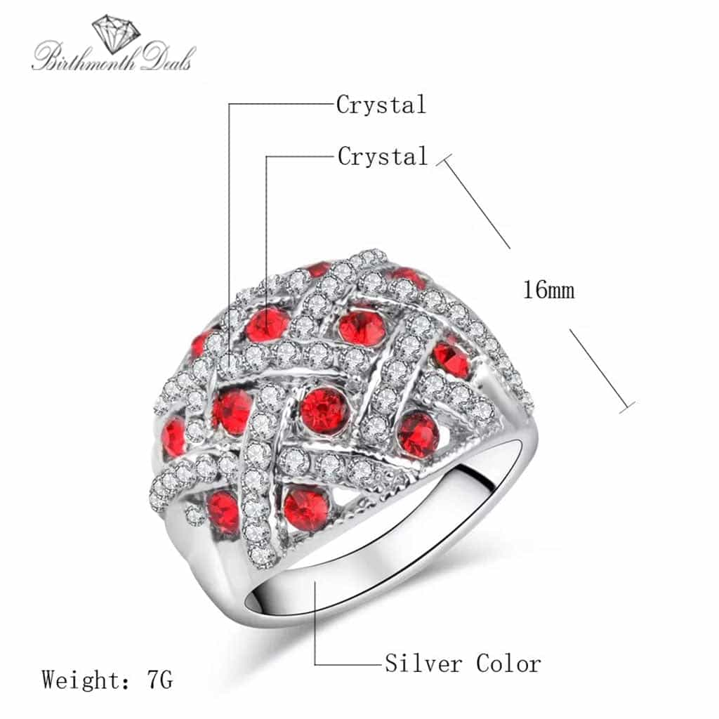 July Ruby Birthstone Ring - Birthmonth Deals