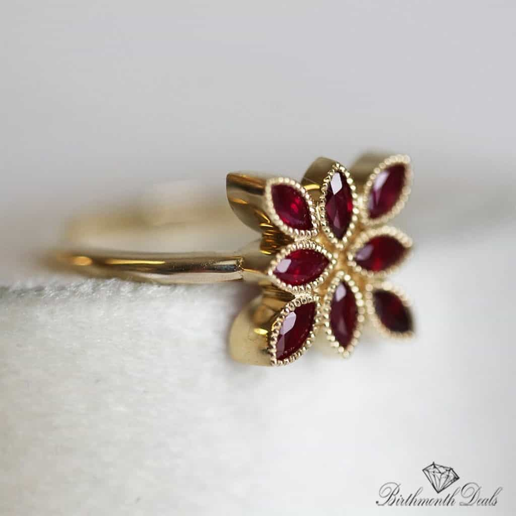 July Ruby Birthstone Ring - Birthmonth Deals