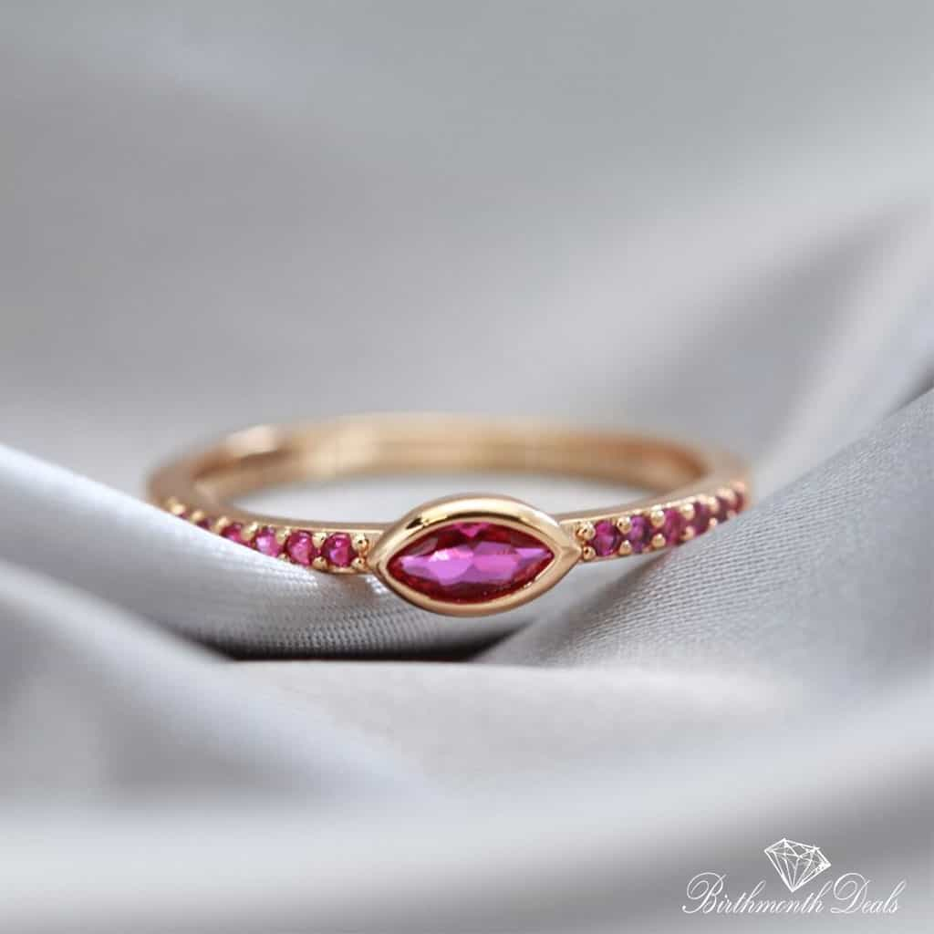 July Ruby Birthstone Ring - Birthmonth Deals