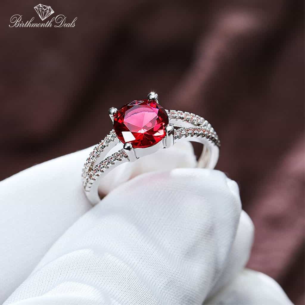 July Ruby Birthstone Ring - Birthmonth Deals