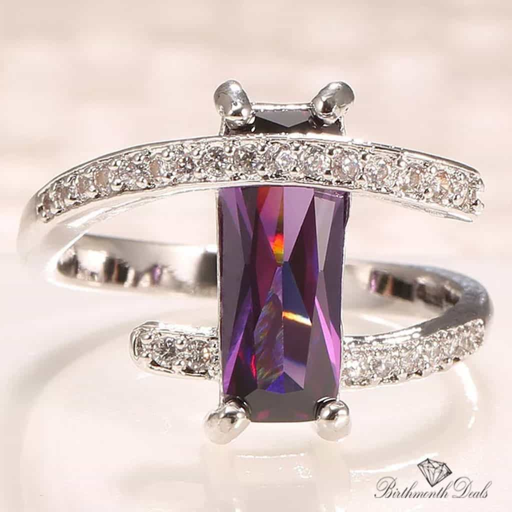 February Amethyst Birthstone Ring - Birthmonth Deals