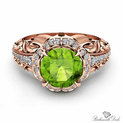 August Peridot Birthstone Ring - Birthmonth Deals