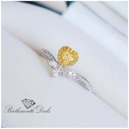 November Citrine Birthstone Ring - Birthmonth Deals