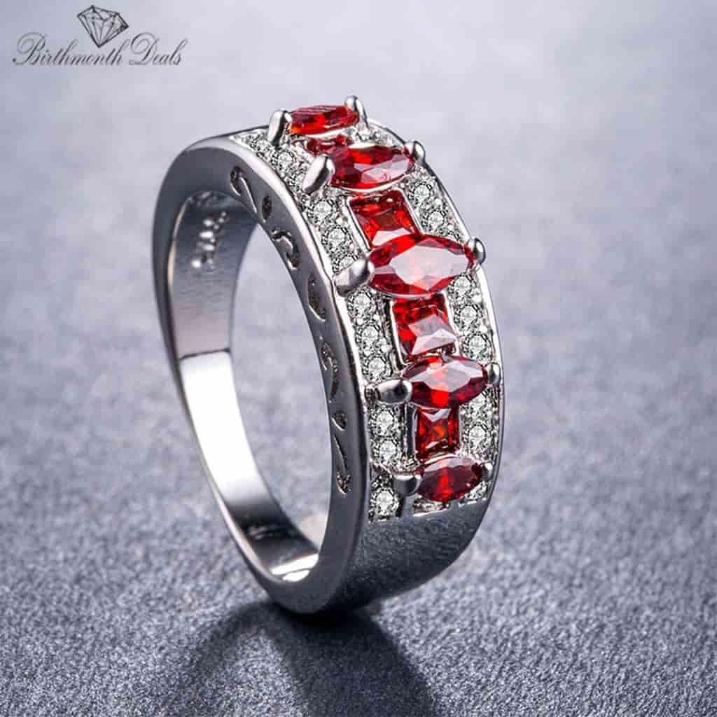 July Ruby Birthstone Ring - Birthmonth Deals