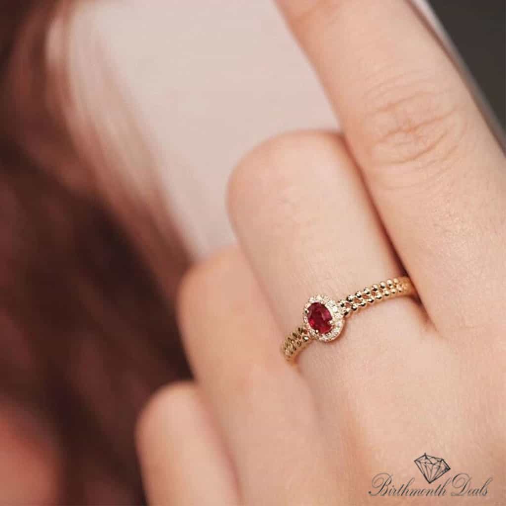 July Ruby Birthstone Ring - Birthmonth Deals