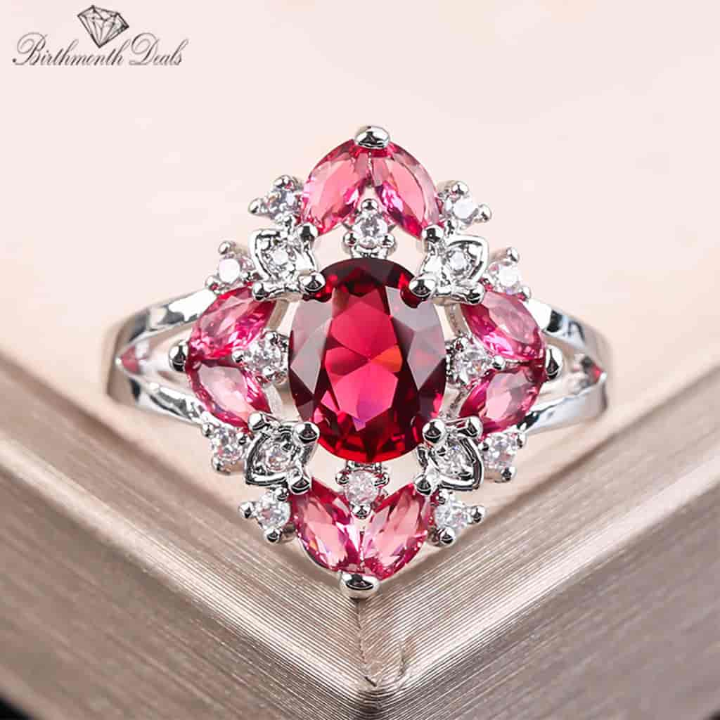 July Ruby Birthstone Ring - Birthmonth Deals