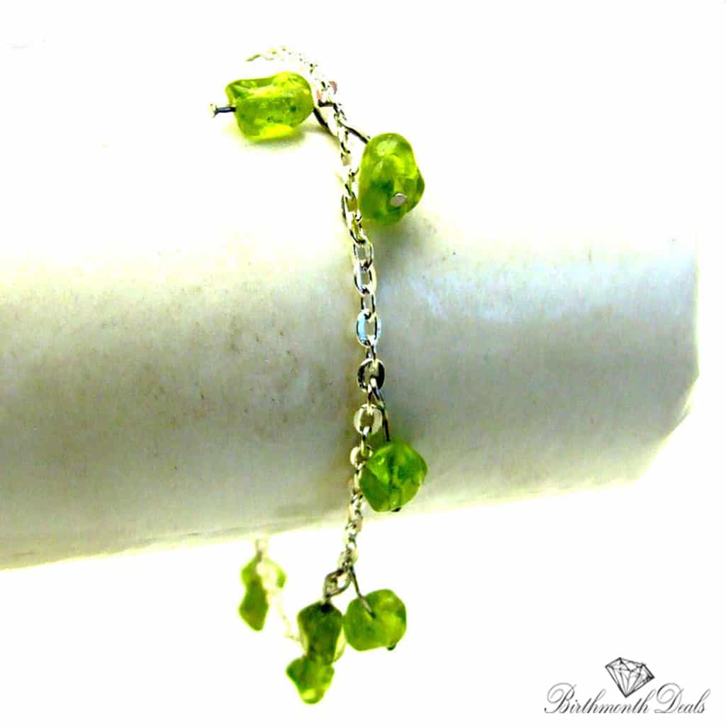 August Peridot Birthstone Bracelet - Birthmonth Deals