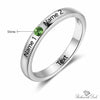 Personalized Sterling Silver Engravable Ring - Birthmonth Deals