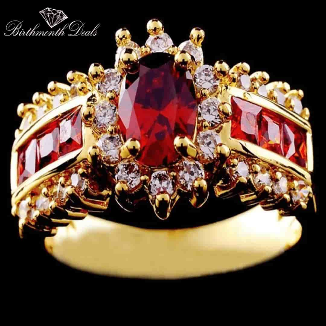 July Ruby Birthstone Ring - Birthmonth Deals