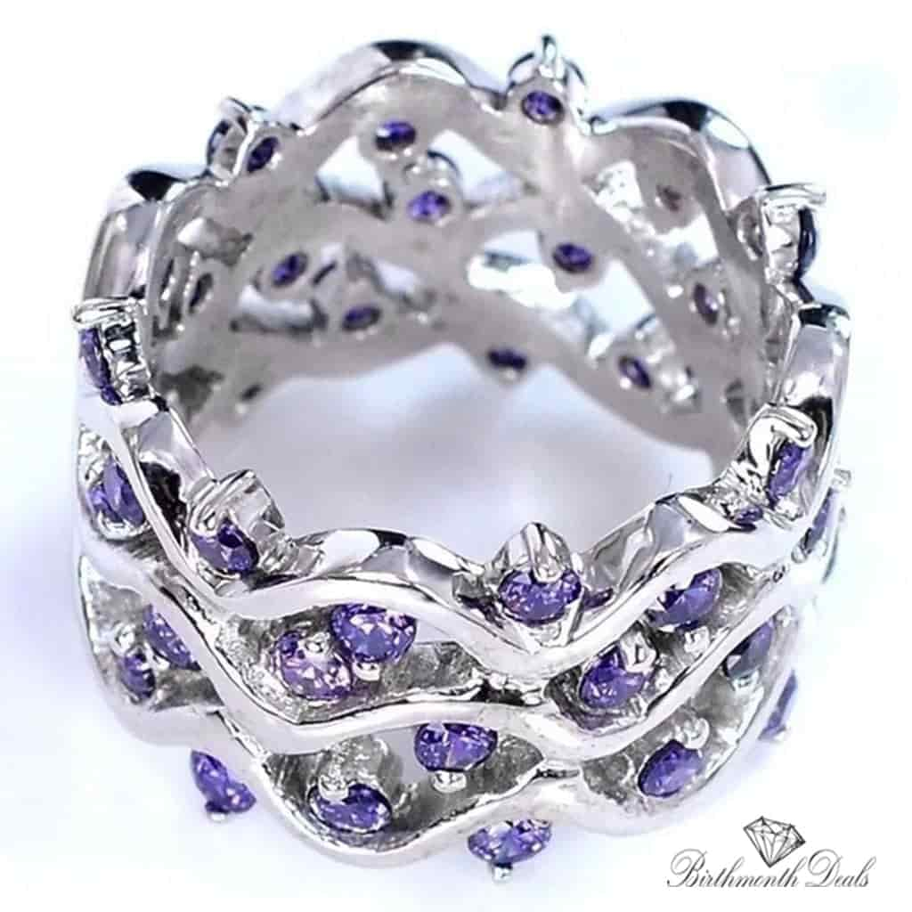 February Amethyst Birthstone Ring - Birthmonth Deals