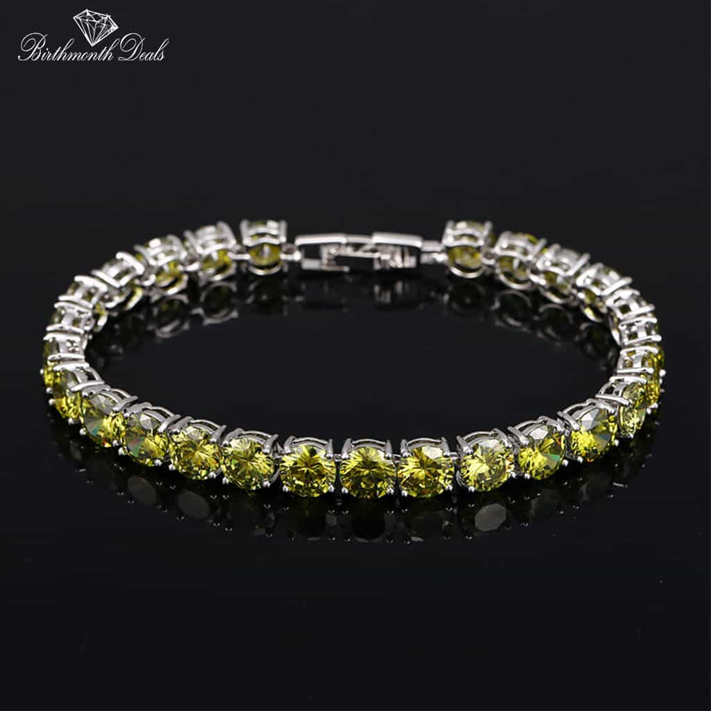 August Peridot Birthstone Bracelet - Birthmonth Deals