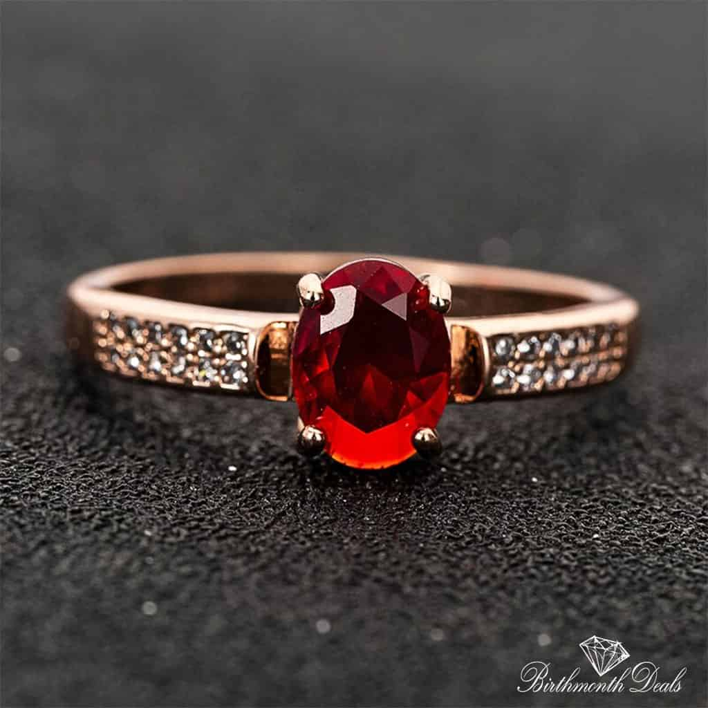 July Ruby Birthstone Ring - Birthmonth Deals