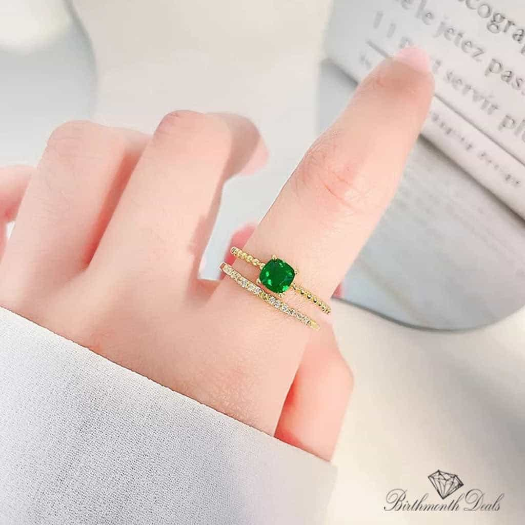 May Emerald Birthstone Ring - Birthmonth Deals