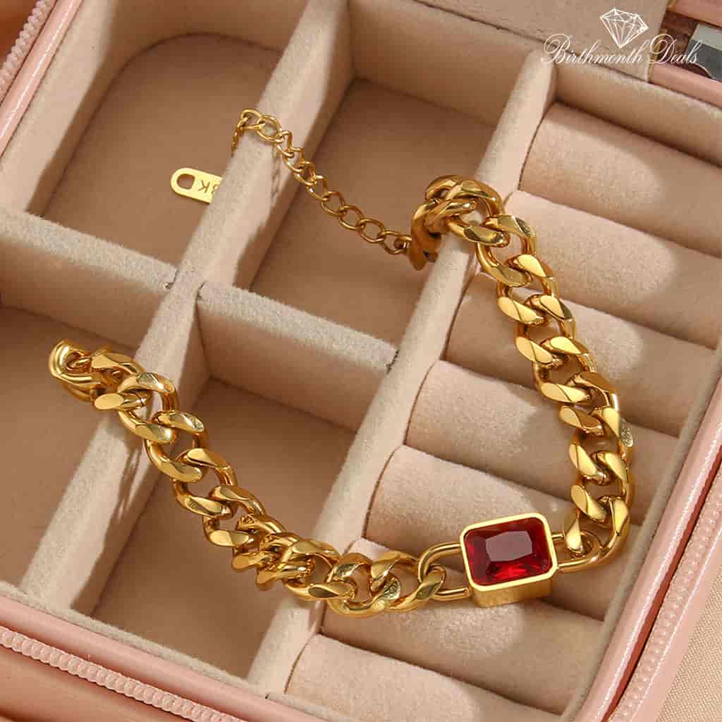 July Ruby Birthstone Bracelet - Birthmonth Deals