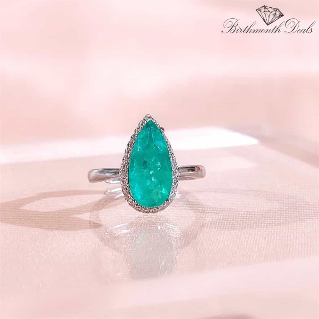 March Aquamarine Birthstone Ring - Birthmonth Deals