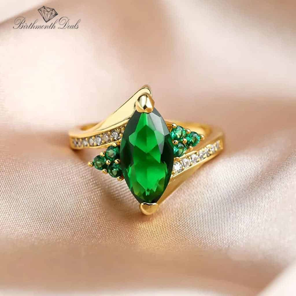 May Emerald Birthstone Ring - Birthmonth Deals