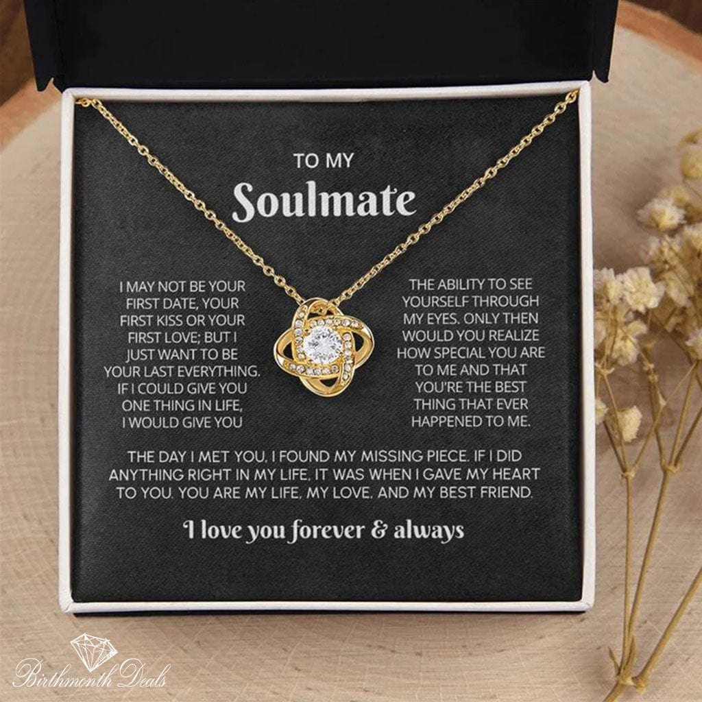 To My Soulmate - Love Knot Necklace - Birthmonth Deals