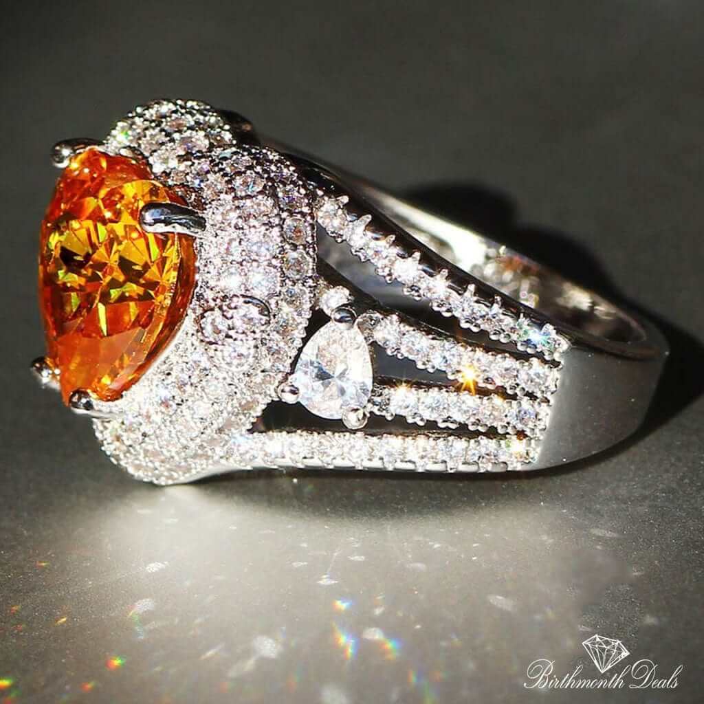 November Citrine Birthstone Ring - Birthmonth Deals