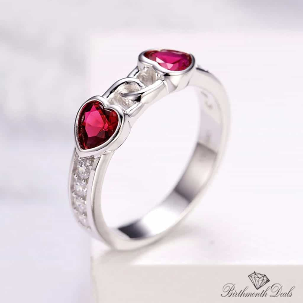 July Ruby Birthstone Ring - Birthmonth Deals